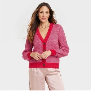 Sweaters Womens Target Tree Button Red Sweater Poshmark - Main Image